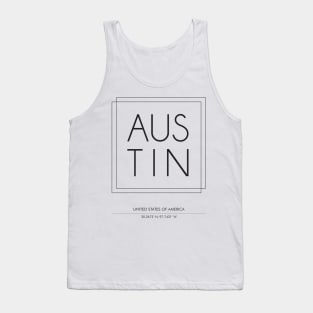 Austin City Minimal Typography Tank Top